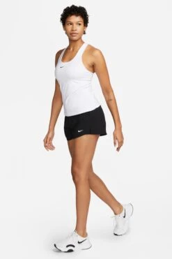 Nike White Swoosh Medium Support Padded Vest With Built In Sports Bra-Blanco -Tienda Barata Deporte D61497s4