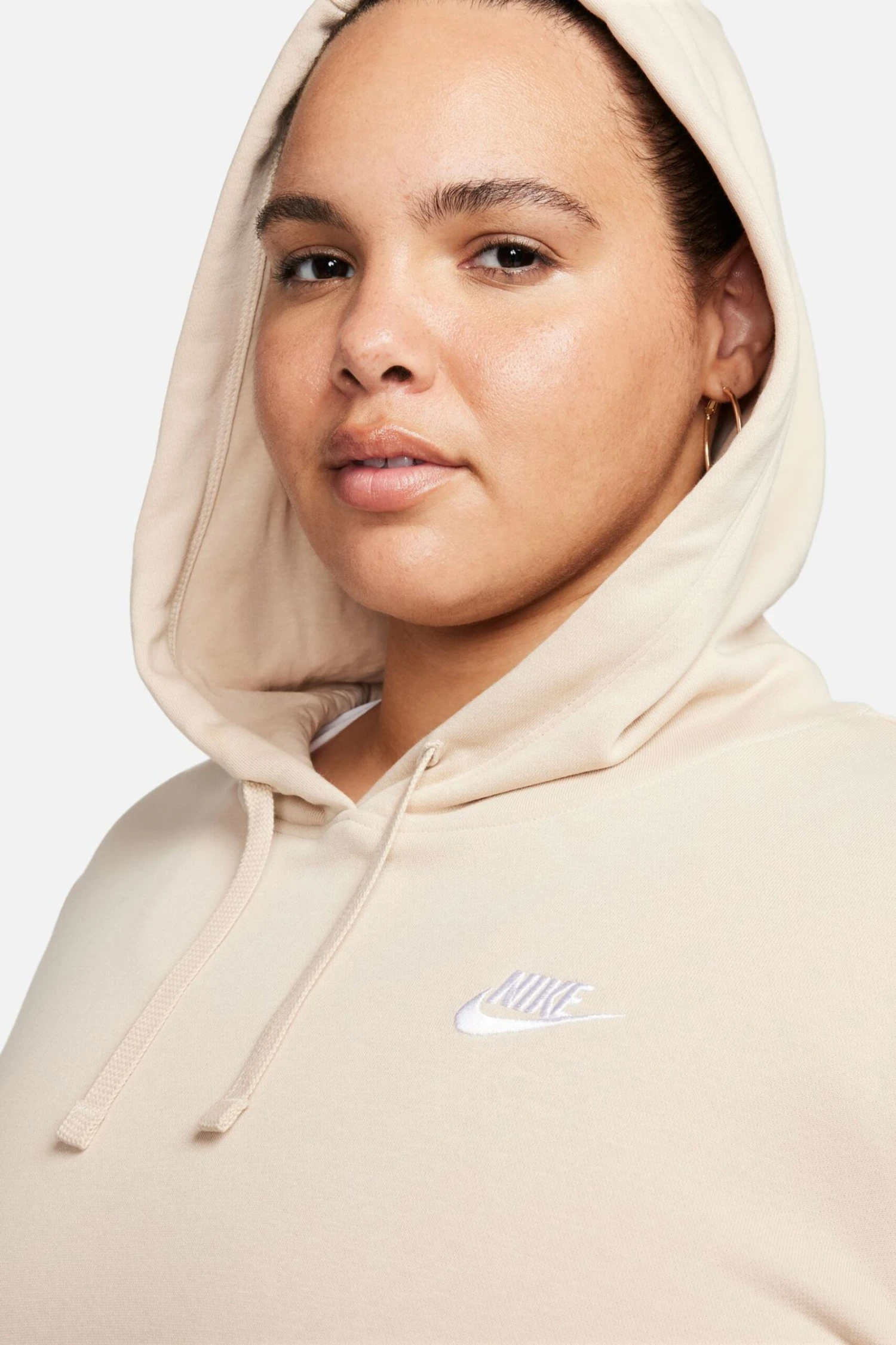Nike Cream Curve Club Fleece Pullover Hoodie 3 Nike Cream Curve Club Fleece Pullover Hoodie - Imagen 3