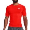 Under Armour Red Heatgear Armour Comp Short Sleeve T-Shirt