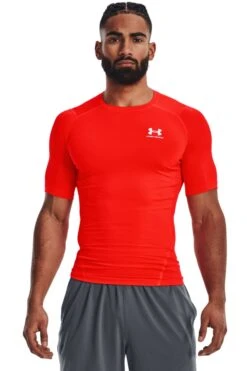 Under Armour Red Heatgear Armour Comp Short Sleeve T-Shirt