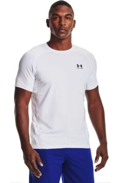 Under Armour Heat Gear Armour Fitted Short Sleeve White T-Shirt