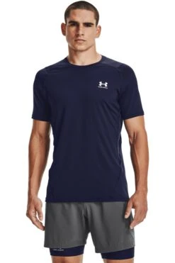 Under Armour Blue Heat Gear Fitted Short Sleeve T-Shirt