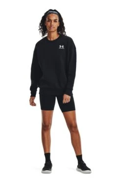 Under Armour Purple Essential Fleece OS Crew Sweatshirt-Negro -Tienda Barata Deporte D62116s3