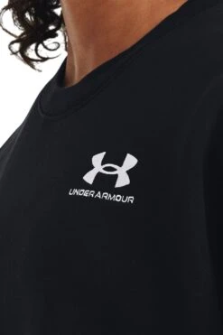 Under Armour Purple Essential Fleece OS Crew Sweatshirt-Negro -Tienda Barata Deporte D62116s4