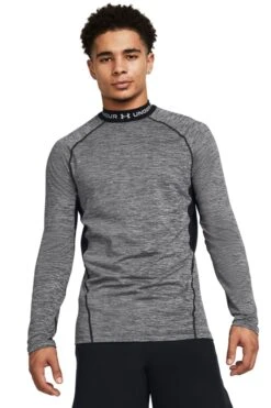 Under Armour Grey Coldgear Armour Twist Mock T-Shirt