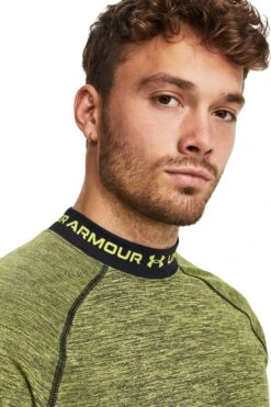 Under Armour Yellow Coldgear Armour Twist Mock T-Shirt -Tienda Barata Deporte D62341s4