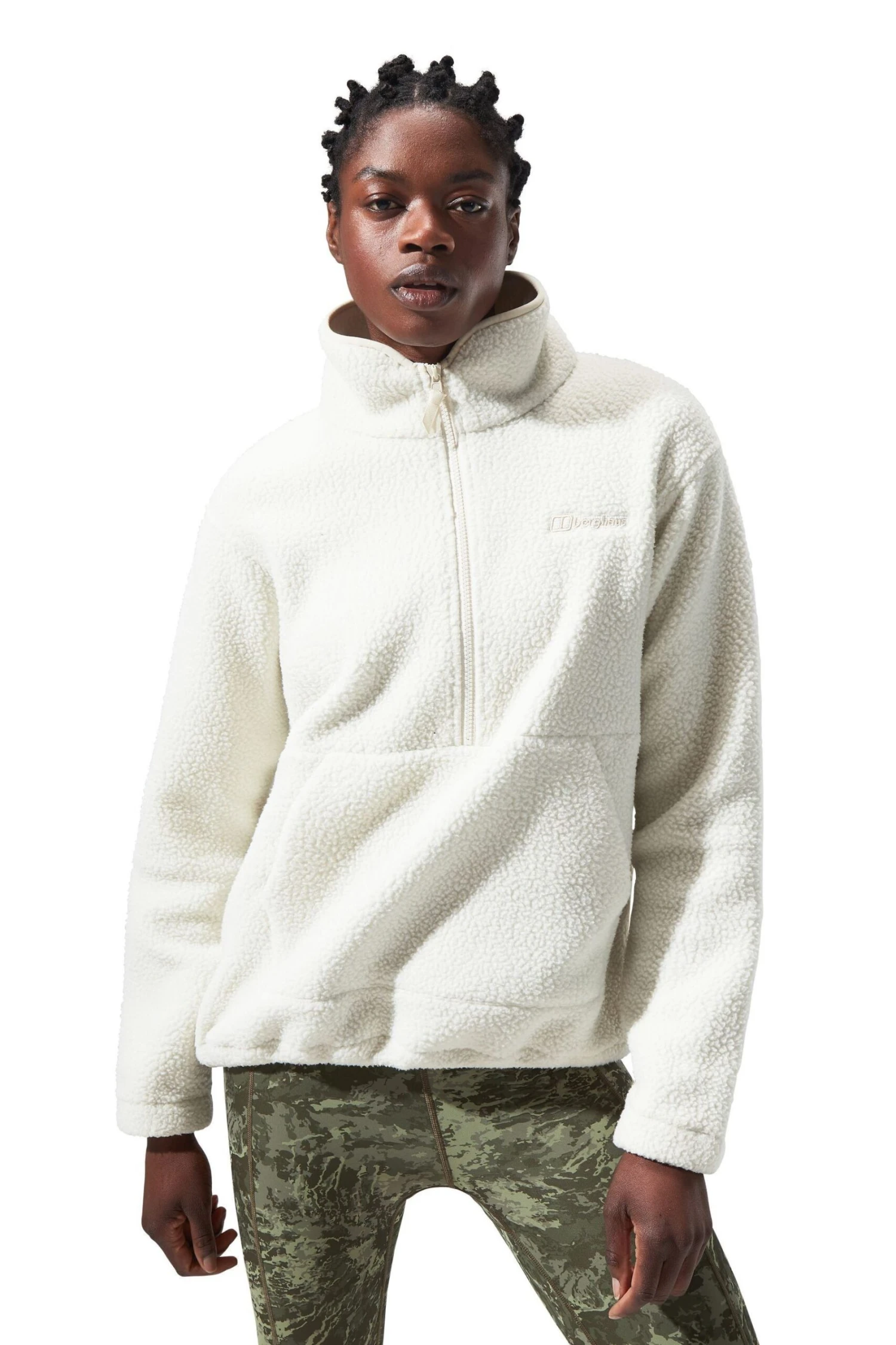 Berghaus Hawksker Half Zip White Fleece 1 Berghaus Hawksker Half Zip White Fleece