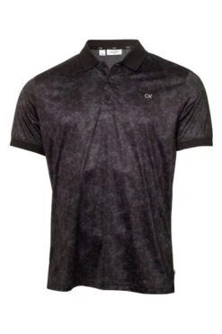 Calvin Klein Golf Black Tie Dye Print Polo Shirt -Tienda Barata Deporte D68546