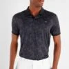 Calvin Klein Golf Black Tie Dye Print Polo Shirt