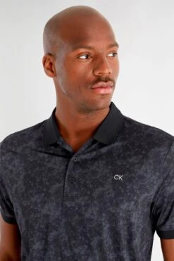 Calvin Klein Golf Black Tie Dye Print Polo Shirt -Tienda Barata Deporte D68546s4
