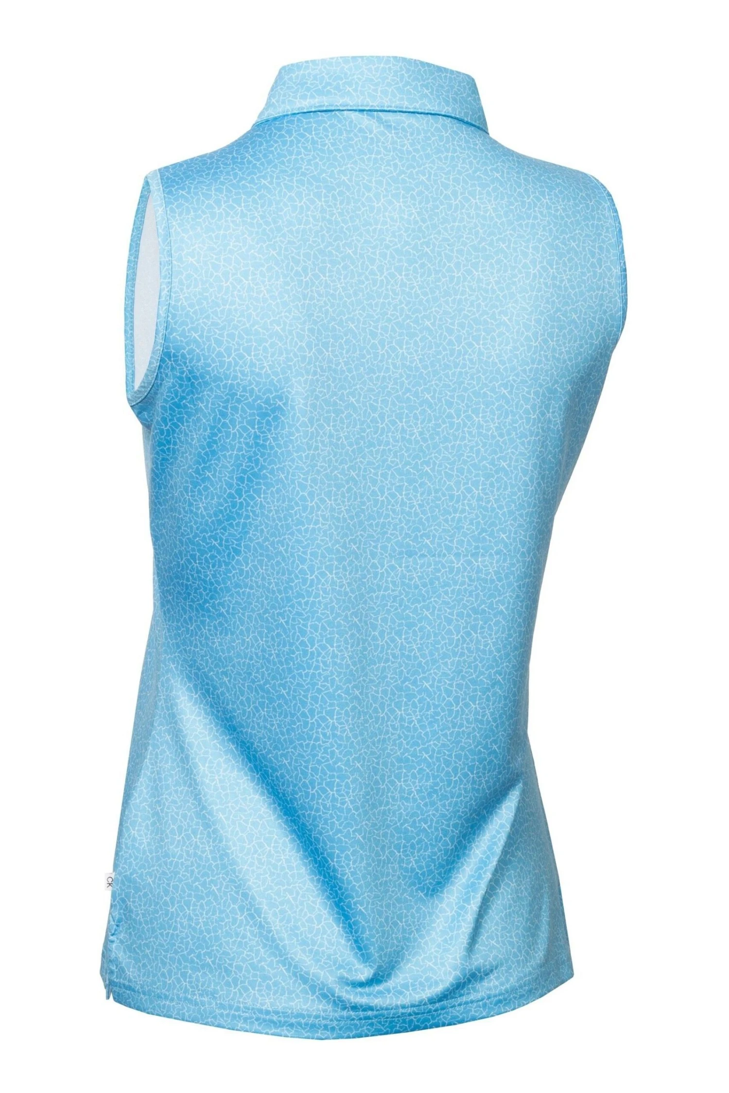Calvin Klein Golf Blue Crackle Sleeveless Polo Shirt 6 Calvin Klein Golf Blue Crackle Sleeveless Polo Shirt - Imagen 6