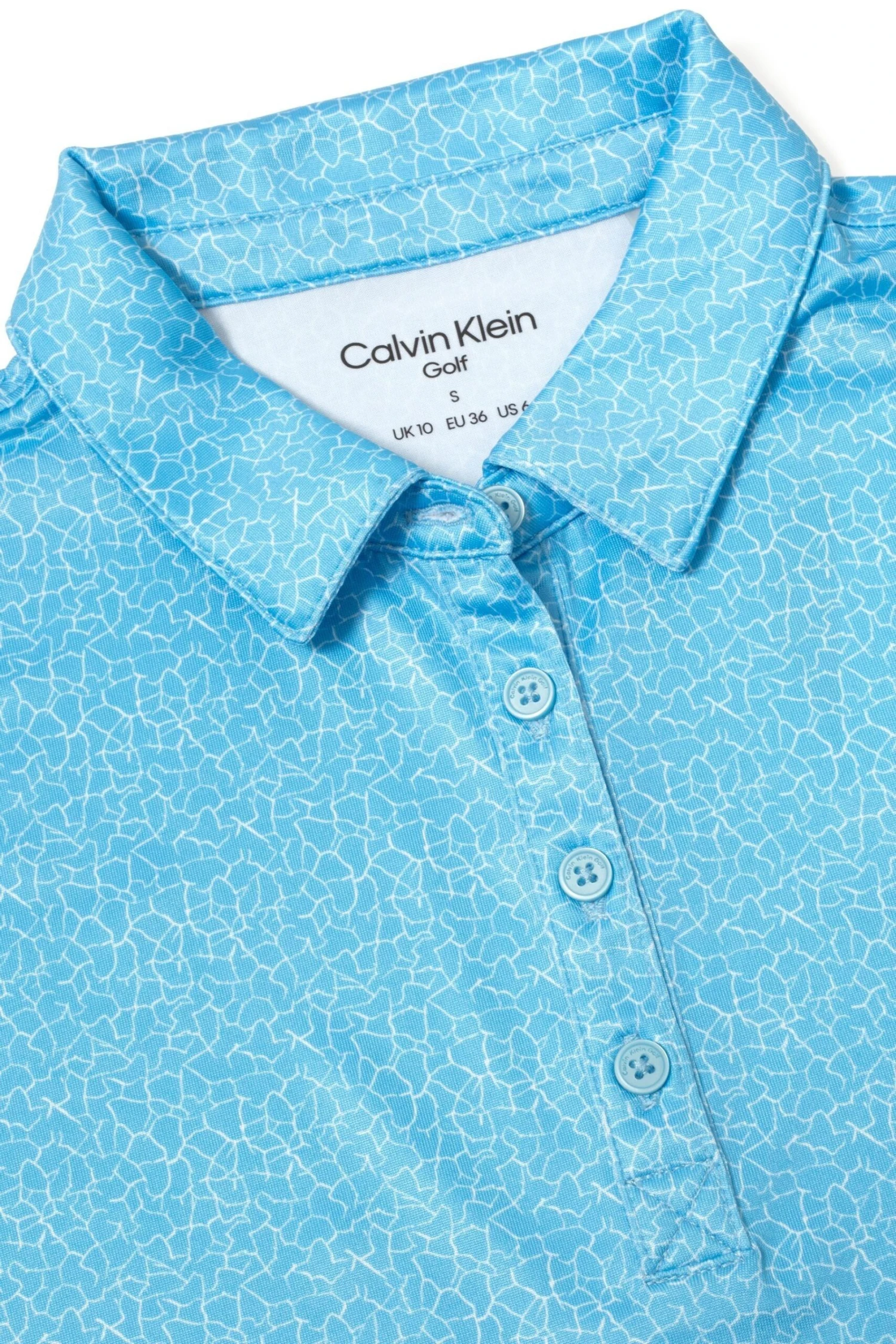 Calvin Klein Golf Blue Crackle Sleeveless Polo Shirt 7 Calvin Klein Golf Blue Crackle Sleeveless Polo Shirt - Imagen 7