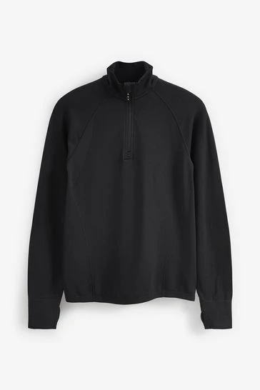 Next Khaki Seamless Ribbed Zip Neck Layer Top-Caqui 8 Next Khaki Seamless Ribbed Zip Neck Layer Top-Caqui - Imagen 8