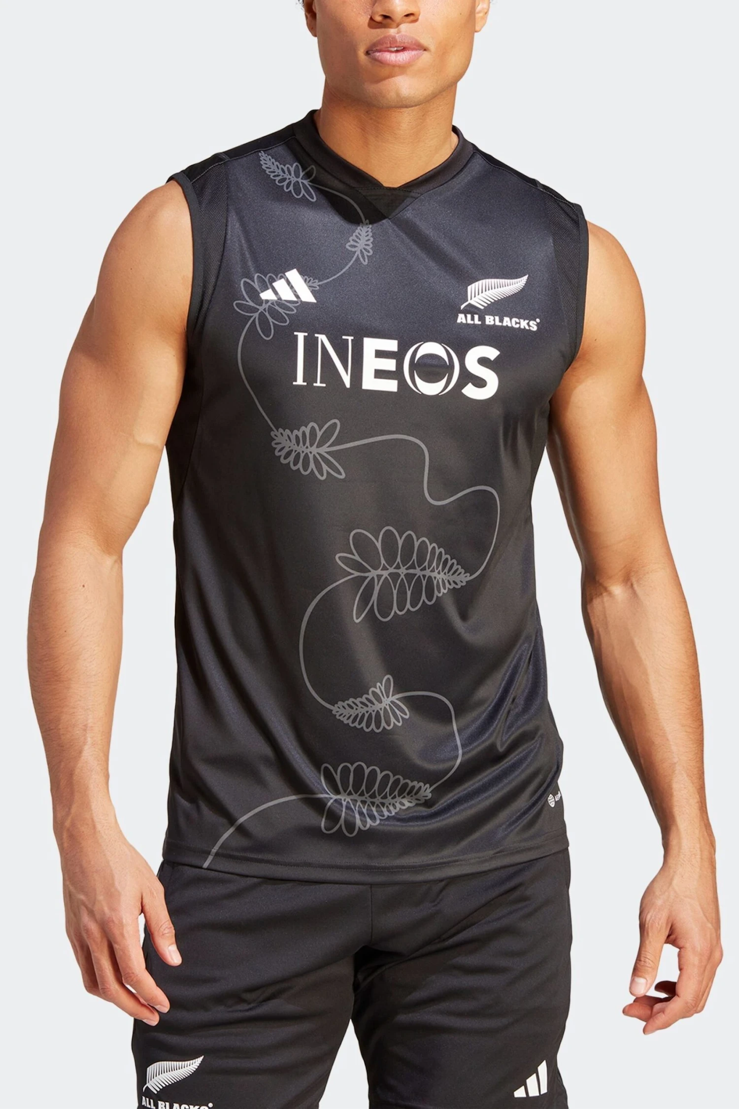 Adidas Black Performance All Blacks Rugby Performance Singlet 4 Adidas Black Performance All Blacks Rugby Performance Singlet - Imagen 4