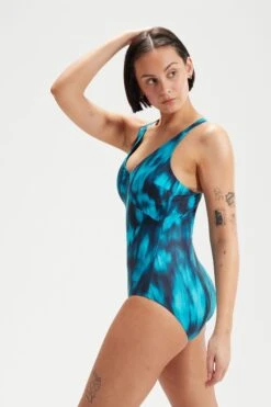 Speedo Womens Navy Shaping Printed Lexi Swimsuit 12 Speedo Womens Navy Shaping Printed Lexi Swimsuit -Tienda Barata Deporte D74082s4
