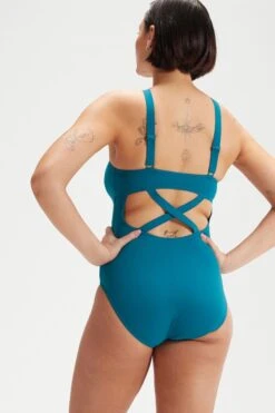 Speedo Womens Green Shaping Enlace Swimsuit -Tienda Barata Deporte D74089s2