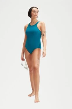Speedo Womens Green Shaping Enlace Swimsuit -Tienda Barata Deporte D74089s3