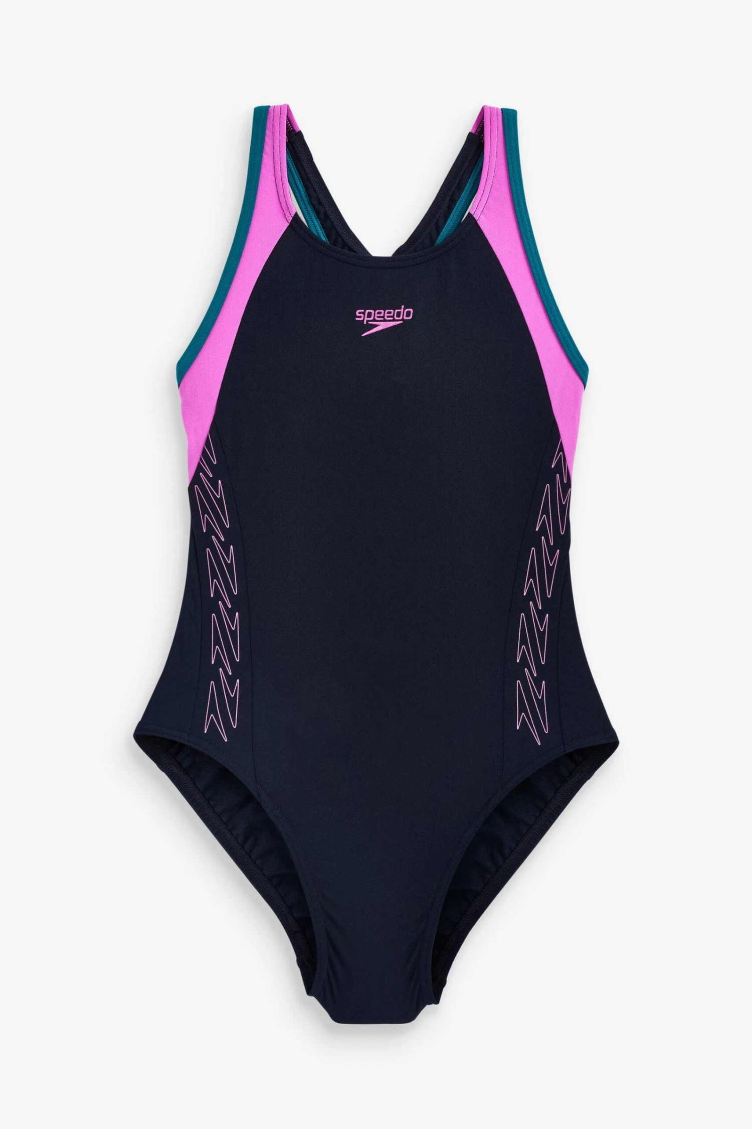 Speedo Womens Navy/Purple HyperBoom Flyback Swimsuit 8 Speedo Womens Navy/Purple HyperBoom Flyback Swimsuit - Imagen 8