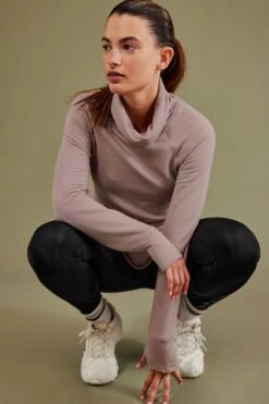 Next Blush Pink Soft Touch Long Sleeve Cowl Neck Top