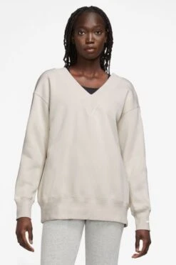 Nike Ivory/Black V-Neck Fleece Sweatshirt 7 Nike Ivory/Black V-Neck Fleece Sweatshirt -Tienda Barata Deporte D83610