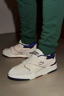 Lacoste Mens Natural Lineshot Trainers