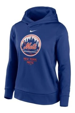 Nike Blue Fanatics Womens New York Mets Nike Alternate Logo Performance Therma Pullover Hoodie -Tienda Barata Deporte D96219
