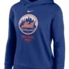 Nike Blue Fanatics Womens New York Mets Nike Alternate Logo Performance Therma Pullover Hoodie