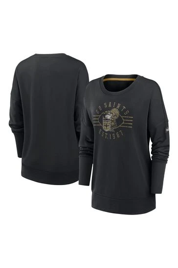 Nike Black Fanatics Womens New Orleans Saints Historic Dri-FIT Drop Shoulder Crew 3 Nike Black Fanatics Womens New Orleans Saints Historic Dri-FIT Drop Shoulder Crew - Imagen 3