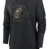Nike Black Fanatics Womens New Orleans Saints Historic Dri-FIT Drop Shoulder Crew