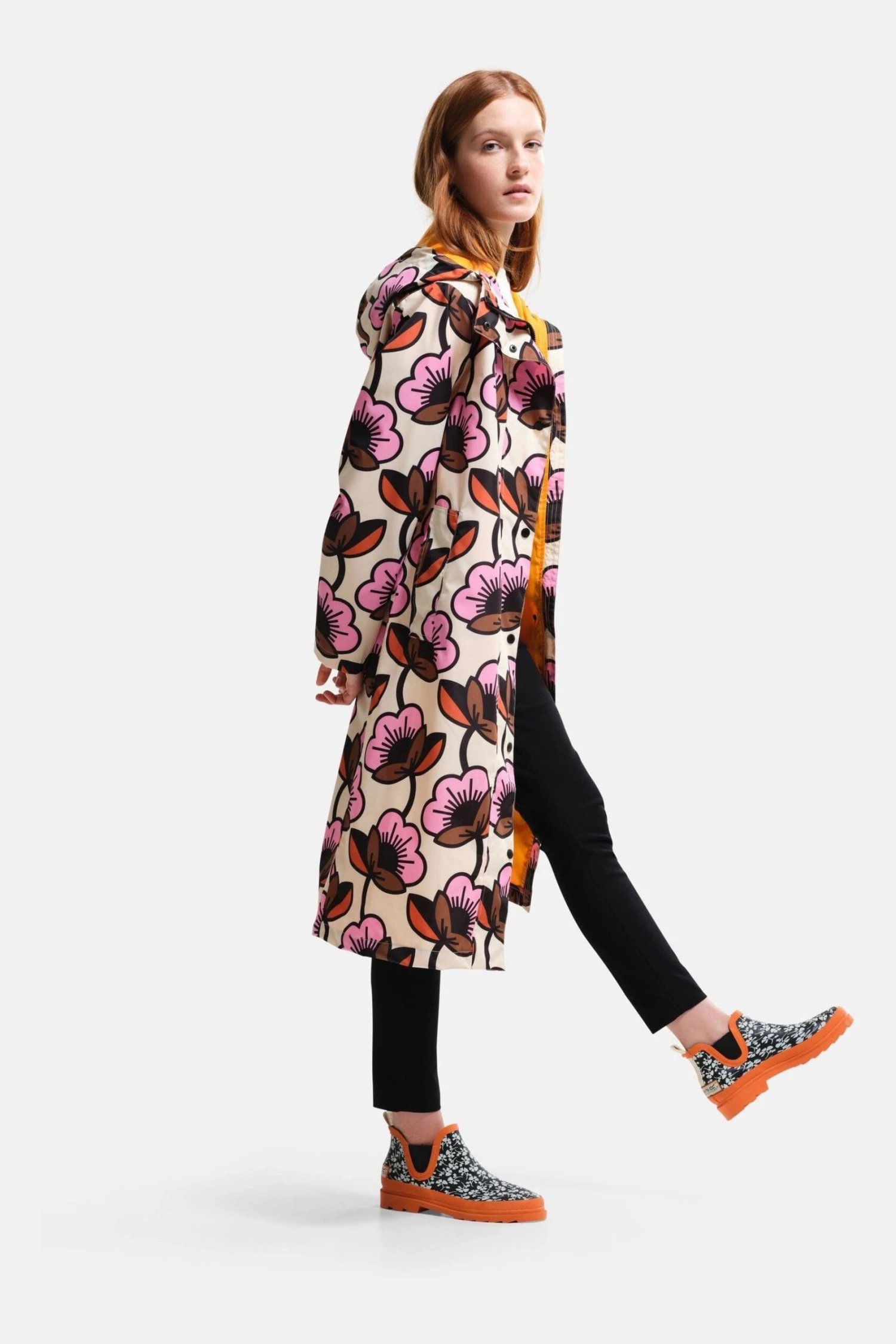 Regatta Orla Kiely Waterproof Mac Jacket-Rosa 3 Regatta Orla Kiely Waterproof Mac Jacket-Rosa - Imagen 3