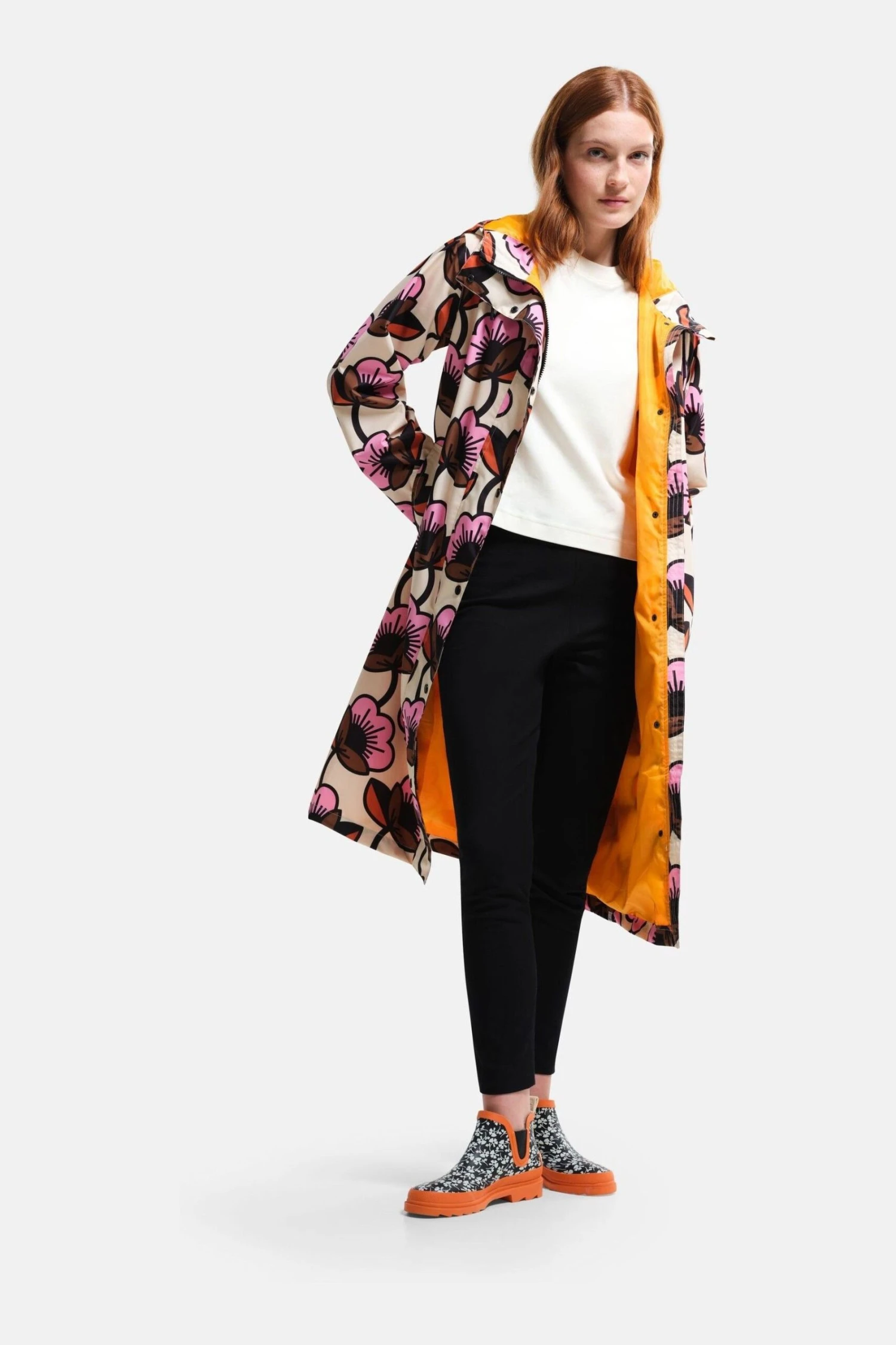 Regatta Orla Kiely Waterproof Mac Jacket-Rosa 4 Regatta Orla Kiely Waterproof Mac Jacket-Rosa - Imagen 4