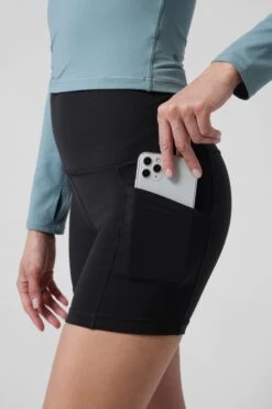 Athleta Black Salutation 5 Inch High Rise Cycling Shorts -Tienda Barata Deporte K41870s6