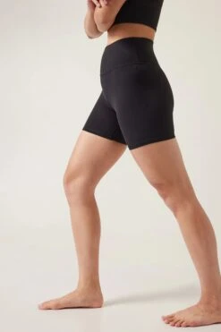 Athleta Black Transcend 5 Inch Mid Rise Cycle Shorts -Tienda Barata Deporte K41907s3