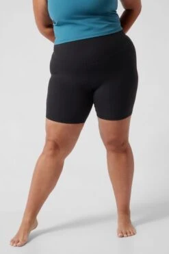 Athleta Black Transcend 5 Inch Mid Rise Cycling Shorts -Tienda Barata Deporte K41938