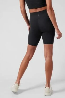 Athleta Black Transcend 5 Inch Mid Rise Cycling Shorts -Tienda Barata Deporte K41938s4