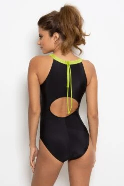 Pour Moi Black Energy Chlorine Resistant High Leg Swimsuit -Tienda Barata Deporte K43301s3