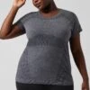 Athleta Grey Momentum Seamless Heather Top