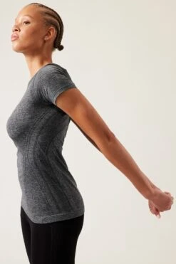 Athleta Grey Momentum Seamless Heather Top 8 Athleta Grey Momentum Seamless Heather Top -Tienda Barata Deporte K59020s4