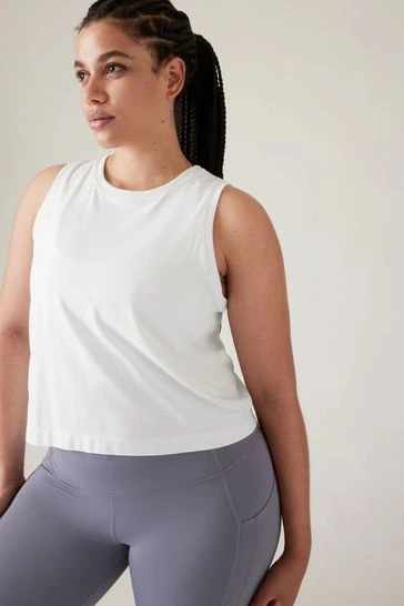 Athleta White Ether Seamless Tank Vest-Blanco 5 Athleta White Ether Seamless Tank Vest-Blanco - Imagen 5