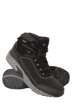 Mountain Warehouse Black And Grey Ramble Mens Waterproof Softshell Walking Boots -Tienda Barata Deporte L18399s3