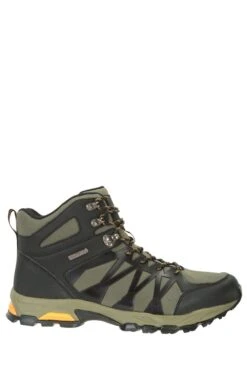 Mountain Warehouse Khaki Green Trekker Ii Waterproof Mens Softshell Walking Boots-Verde Caqui