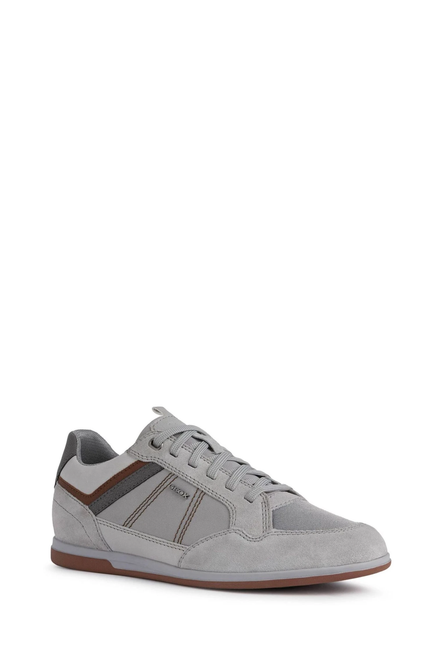 Geox Mens Grey Renan Sneakers 2 Geox Mens Grey Renan Sneakers - Imagen 2