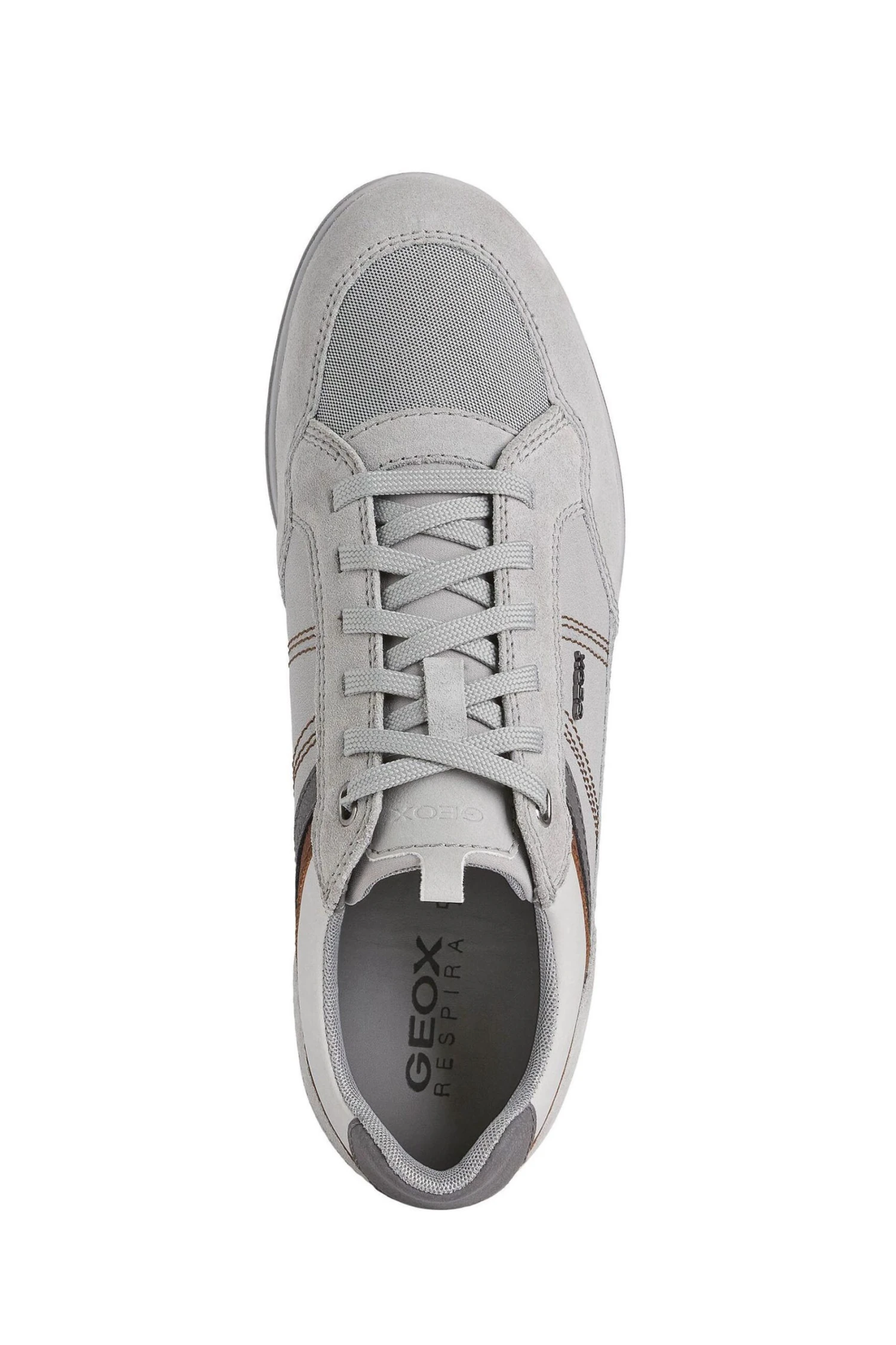 Geox Mens Grey Renan Sneakers 5 Geox Mens Grey Renan Sneakers - Imagen 5