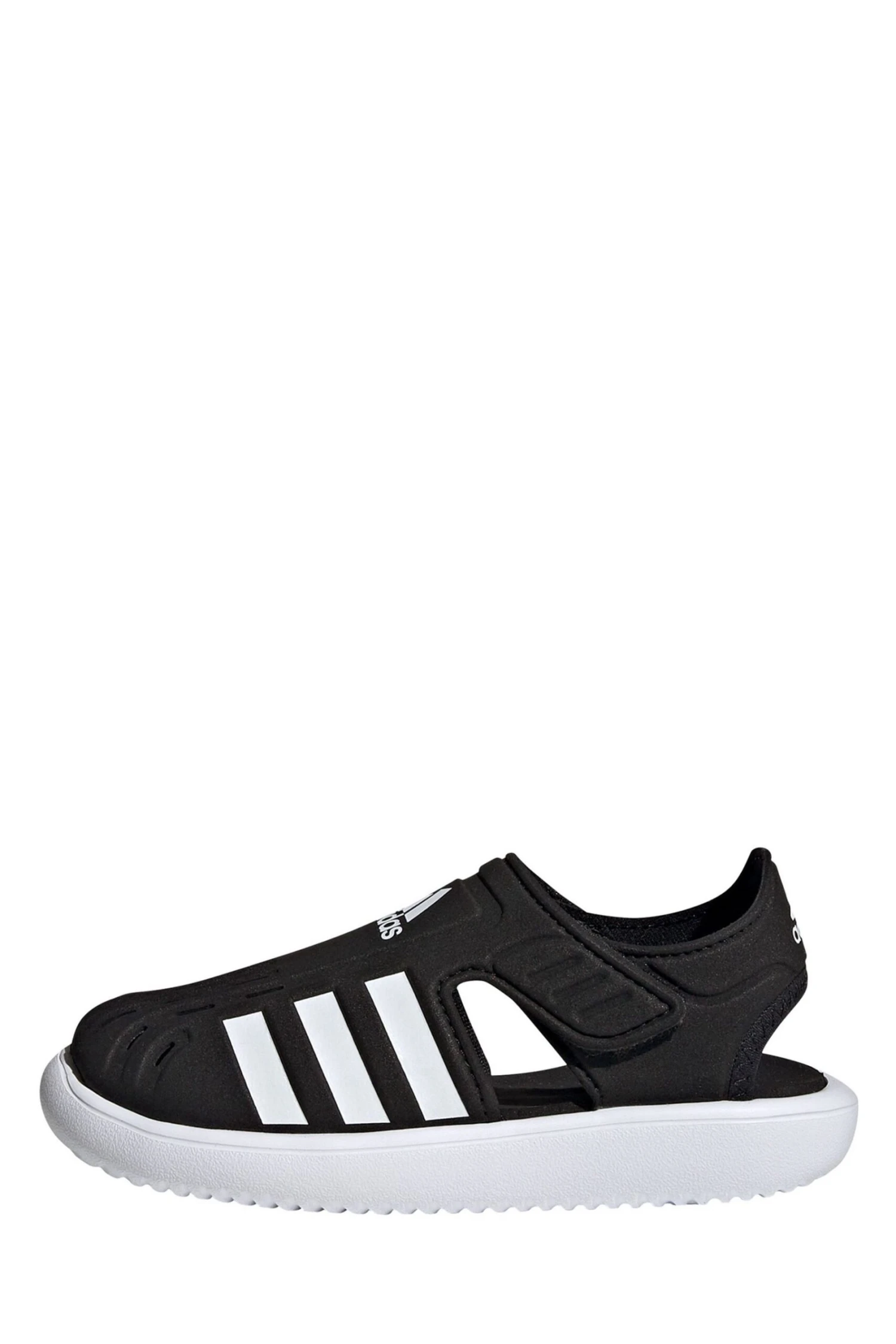 Adidas Black Adilette Junior Sandals 2 Adidas Black Adilette Junior Sandals - Imagen 2