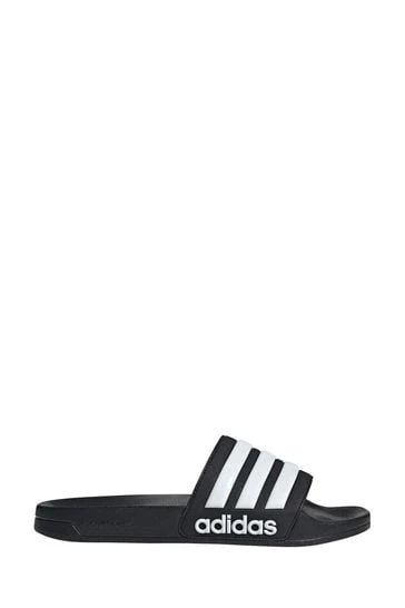 Adidas Black Adilette Shower Slides-Negro 9 Adidas Black Adilette Shower Slides-Negro - Imagen 9