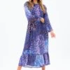 Hype. Purple Ocean Spots Women's Omorose Dress