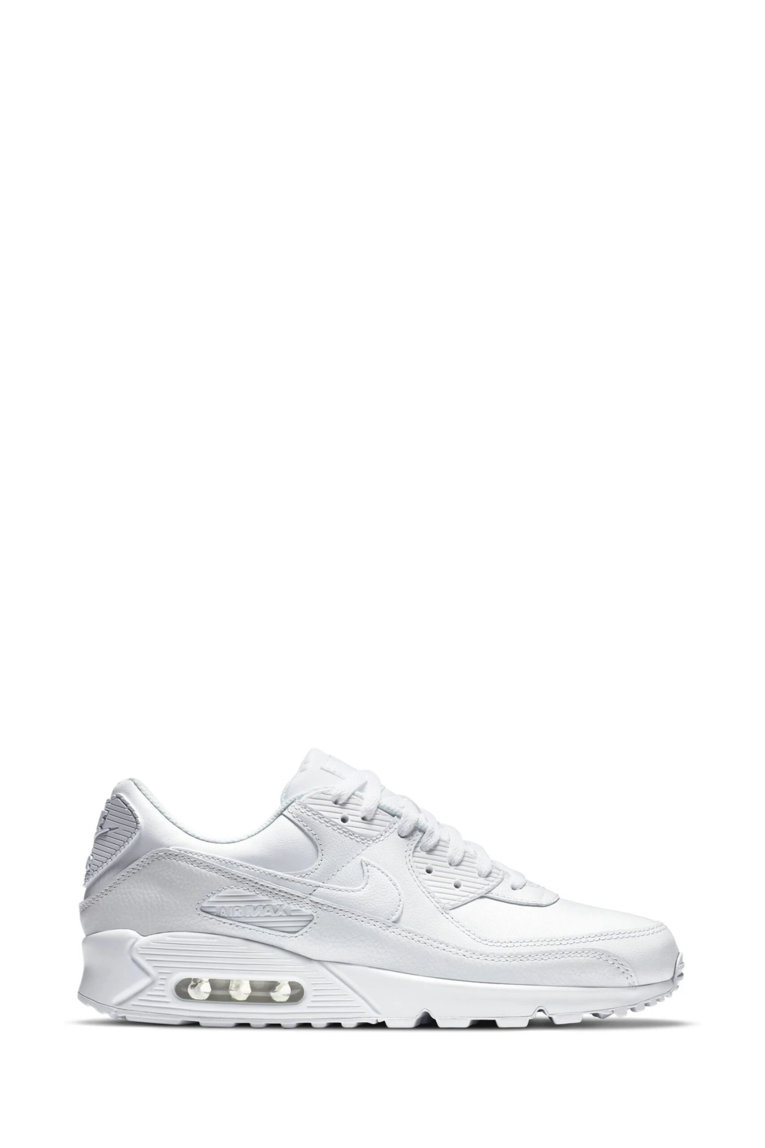 Nike White Air Max 90 Leather Trainers-Blanco 1 Nike White Air Max 90 Leather Trainers-Blanco
