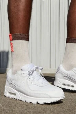 Nike White Air Max 90 Leather Trainers-Blanco 16 Nike White Air Max 90 Leather Trainers-Blanco -Tienda Barata Deporte M49192s3