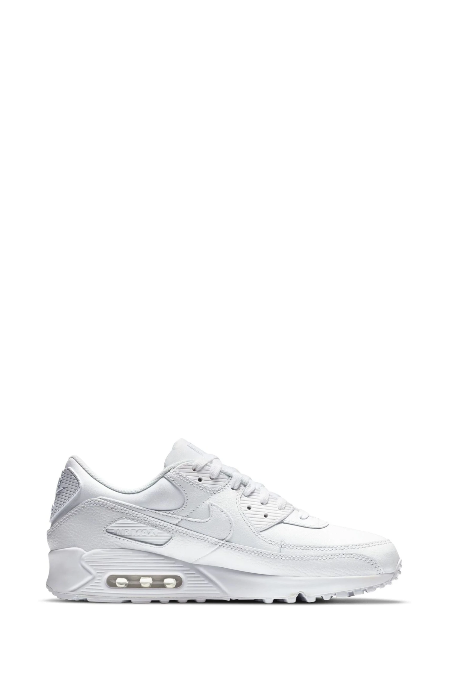 Nike White Air Max 90 Leather Trainers-Blanco 5 Nike White Air Max 90 Leather Trainers-Blanco - Imagen 5