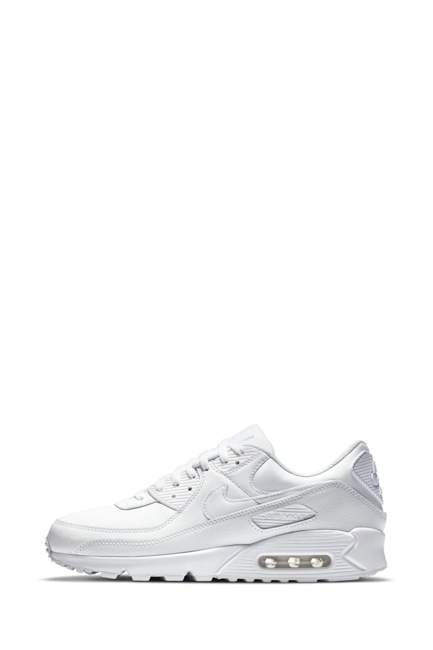 Nike White Air Max 90 Leather Trainers-Blanco 6 Nike White Air Max 90 Leather Trainers-Blanco - Imagen 6